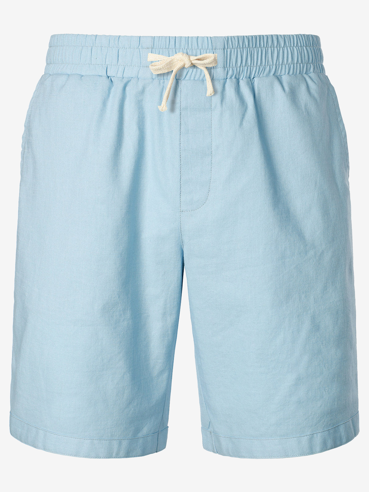 Men's Solid Color Breathable Linen Cotton Casual Shorts