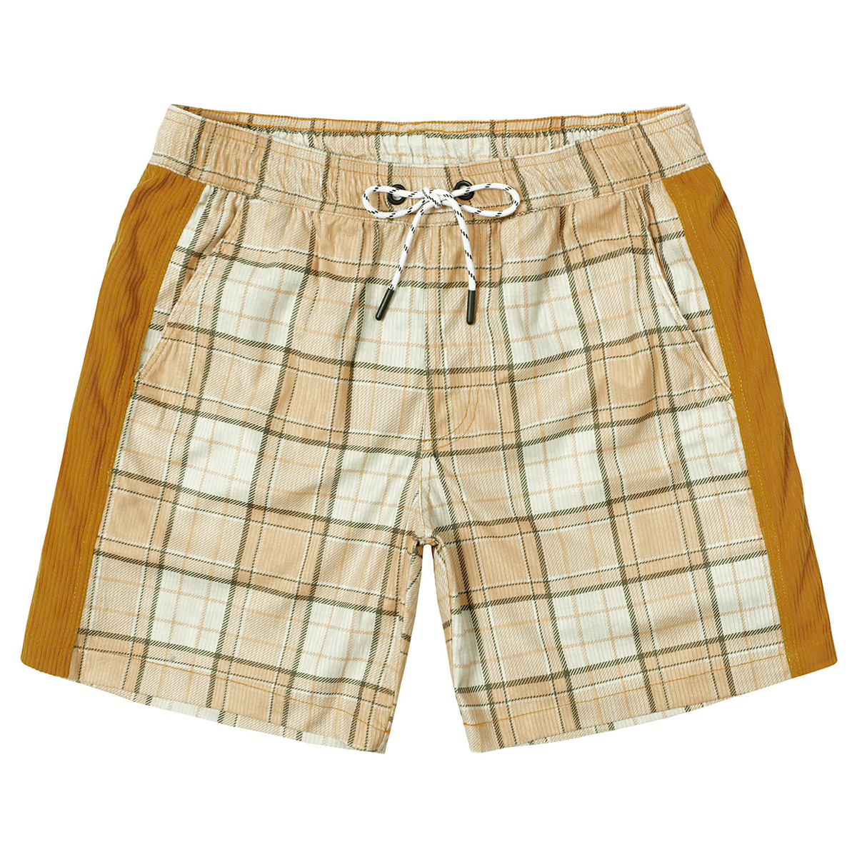 Men's Casual Plaid Corduroy Summer Beach Shorts