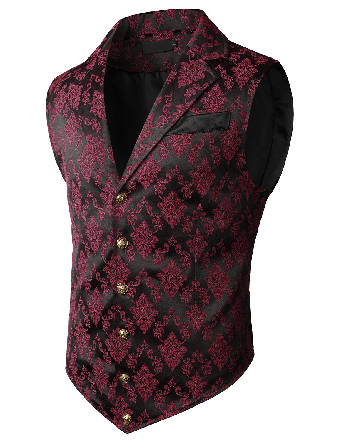 Mens Victorian Suit Vest Steampunk Gothic Waistcoat