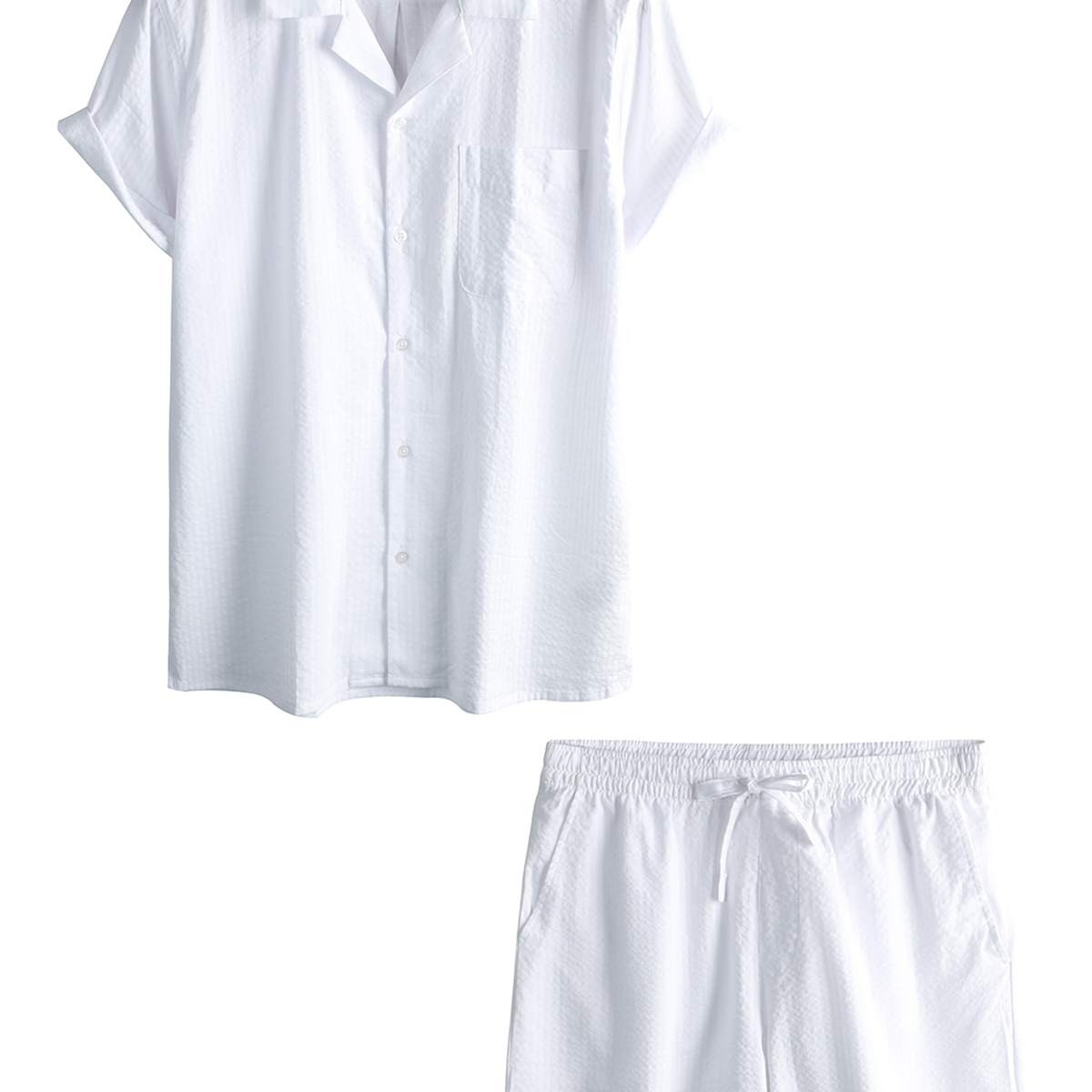 Men's Summer Casual Hawaiian Holiday Beach Shirt and Shorts Set
