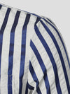 Men's Breathable Striped Pocket Casual Button Up Long Sleeve Shirt