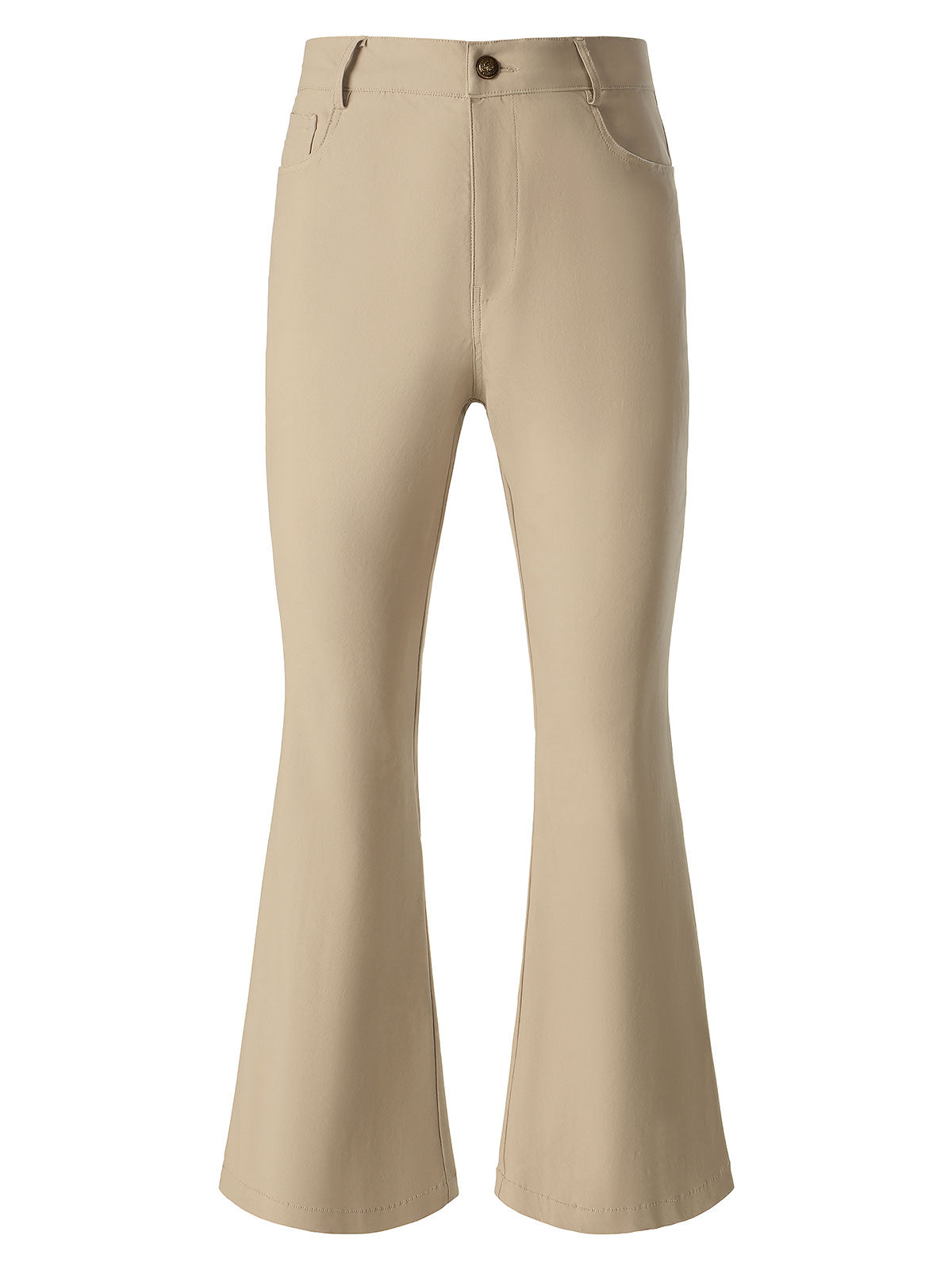 Men's Bell Bottom Pants 70s Disco Outfits Slim Fit Retro Flared Trousers