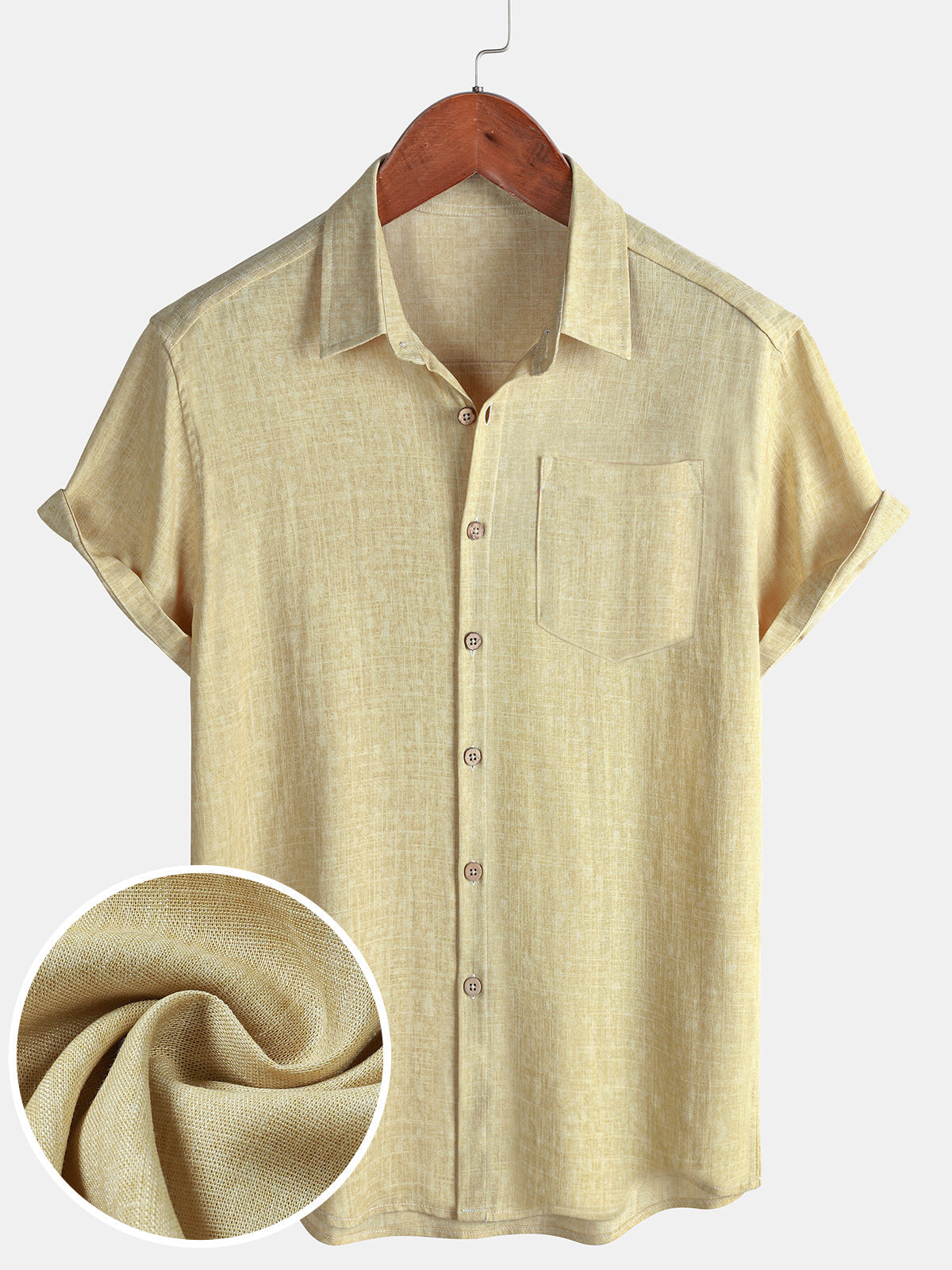 Men's Casual Comfort Solid Sport Short Sleeve Shirt