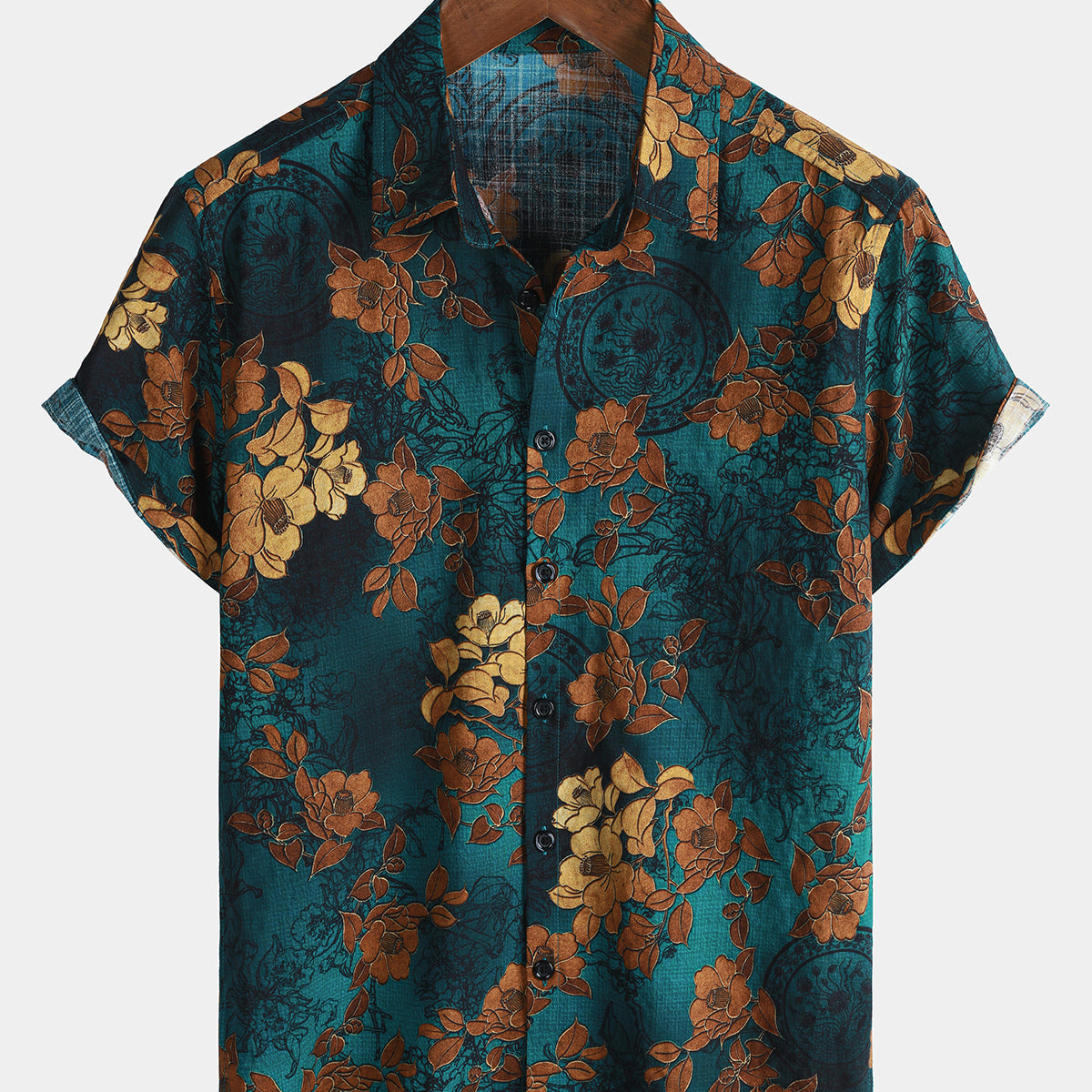 Men's Retro Summer Beach Cruise Vacation Button Short Sleeve Shirt ...