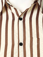 Men's Casual Striped Pocket Button Up Breathable Long Sleeve Shirt