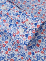 Men's Casual Floral Print Vintage Button Up Long Sleeve Dress Shirt