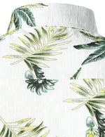 Men's Pineapple Floral Tropical Fruit Printed Cotton Button Up Summer Beach Hawaiian Shirt
