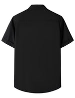 Men's 50's Leopard Print Button Up Cotton Bowling Summer Short Sleeve Shirt