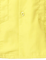 Men's Summer Cool Embroidery Cuban Guayabera Short Sleeve Button Up Beach Shirt