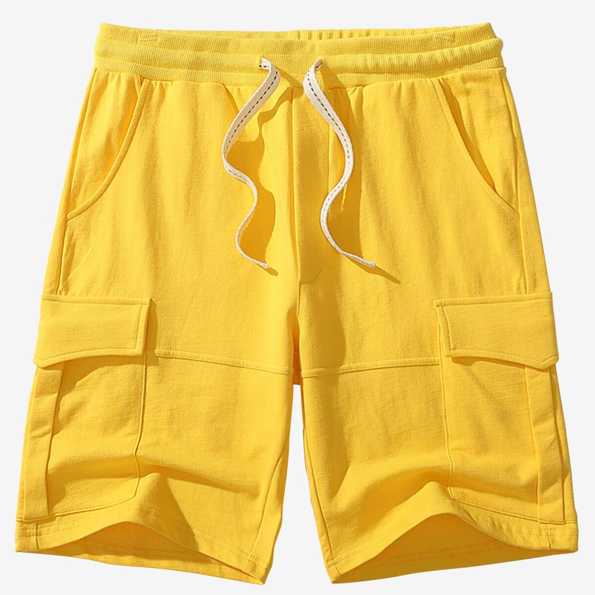 Men's Cotton Pocket Leisure Beach Cargo Sweatpant Sports Shorts