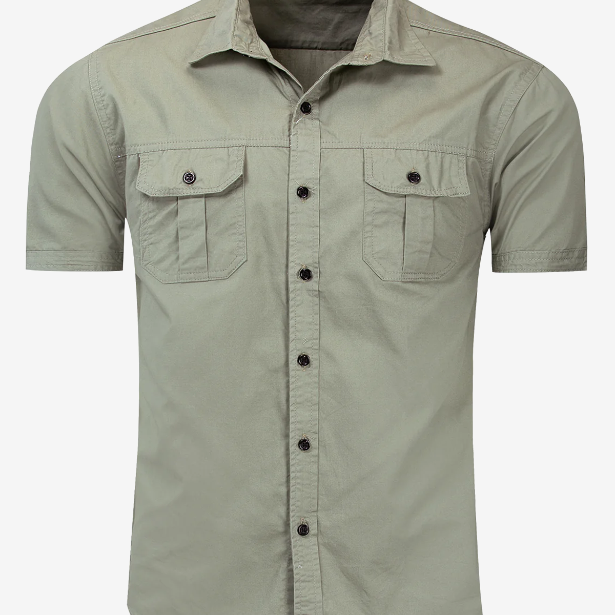 Men's Casual Outdoor Pocket Cotton Short Sleeve Shirt