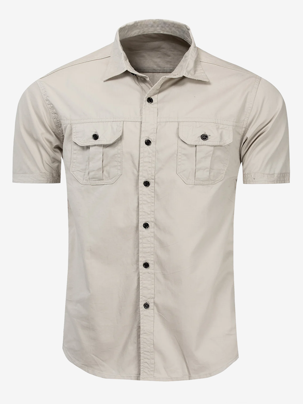 Men's Casual Outdoor Pocket Cotton Short Sleeve Shirt