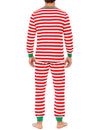 Men’s Casual Christmas Striped Print Holiday Red Xmas Pajama Loungewear Set