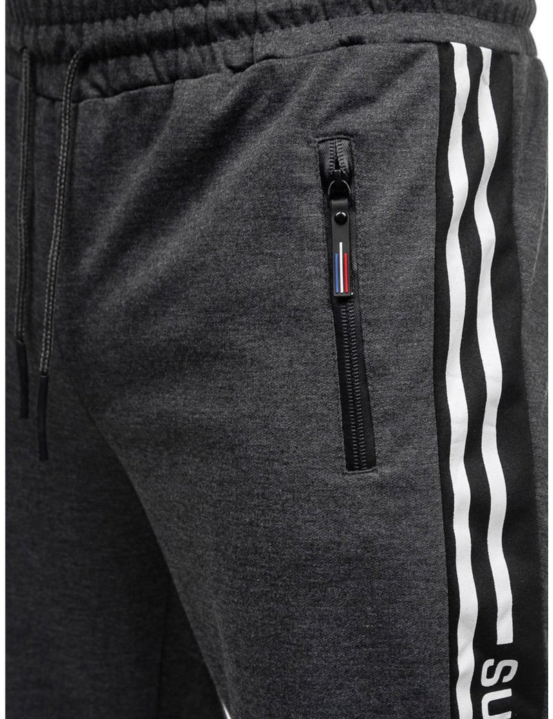Men's Casual Zipper Pockets Sports Pants