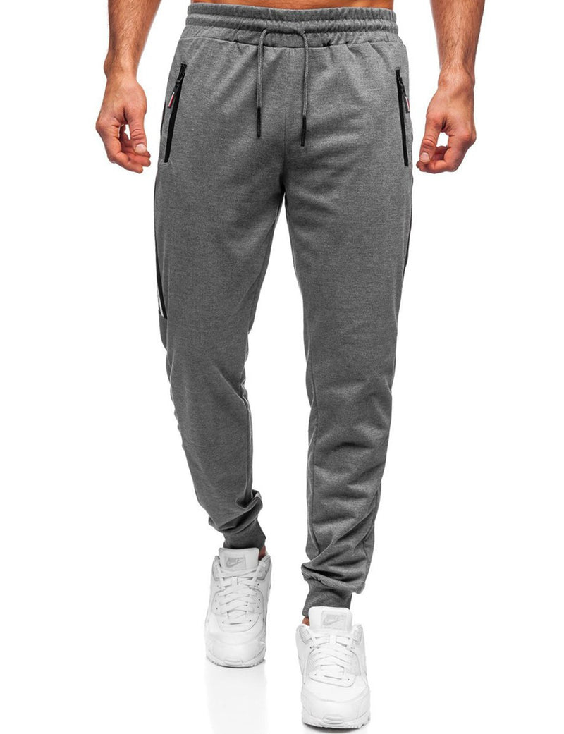 Men's Casual Zipper Pockets Sports Pants