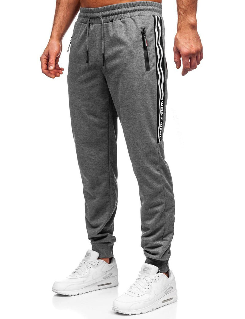 Men's Casual Zipper Pockets Sports Pants