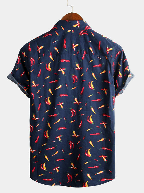 Men's Red Hot Chili Pepper Cotton Shirt