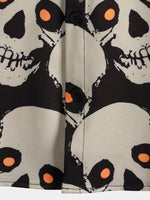 Men's Skull Cool Graphic Button Up Short Sleeve Punk Rock Art Black Hawaiian shirt