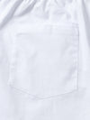 Men's White Breathable Linen Cotton Casual Shorts