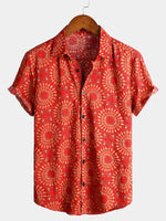 Bundle Of 2 | Men's Cotton 70s Leisure Vintage Short Sleeve Shirt
