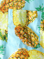 Men's Pineapple Print Holiday Cotton Pocket Shirt