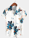 Bundle Of 4 | Men's Floral Print Short Sleeve Summer Flower Button Up Hawaiian Shirts