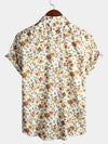 Men's Rose Cotton Pocket Short Sleeve Shirt