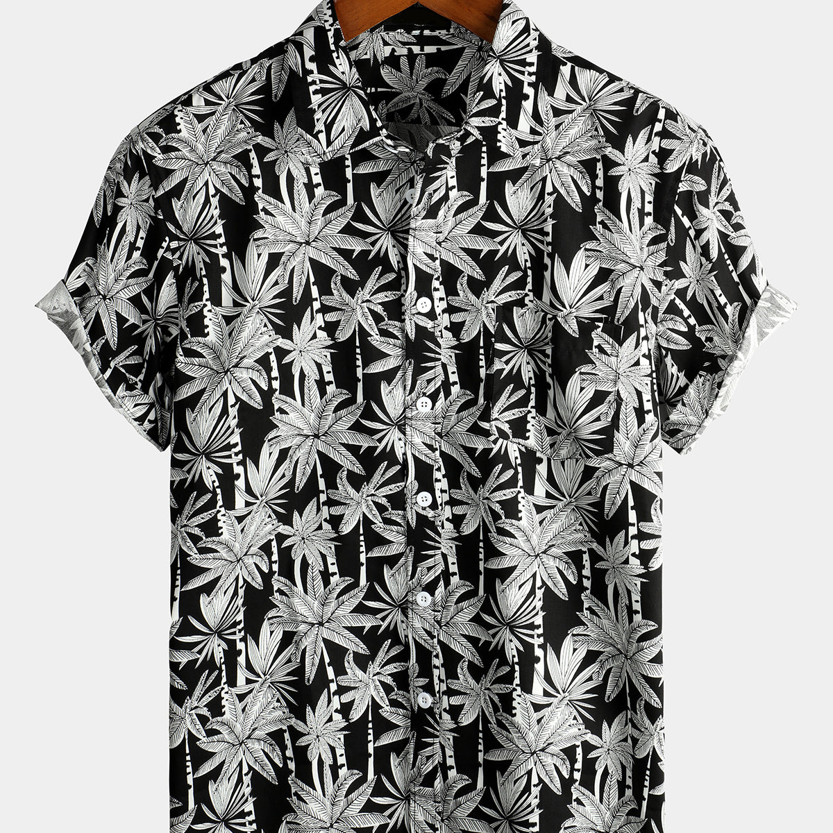 Men's Casual Hawaiian Short Sleeve Cotton Shirt