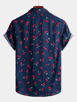 Bundle Of 4 | Men's Fruit Print Short Sleeve Shirts