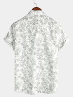 Bundle Of 3 | Men's Cotton Maple Leaf Print Breathable Short Sleeve Shirts