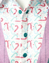 Men's Christmas Regular Fit Red and White Striped Candy Cane Long Sleeve Ugly Funny Shirt