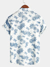 Bundle Of 3 | Men's Cotton Maple Leaf Print Breathable Short Sleeve Shirts