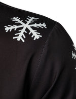 Bundle Of 2 | Men's Christmas Santa Button Up Black Novelty Long Sleeve Shirts
