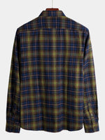 Men's Button Up Regular Fit Long Sleeve Plaid Flannel Casual Shirts