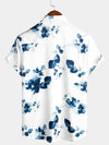 Bundle Of 3 | Men's Summer Holiday Casual Floral Art Beach Button Up Short Sleeve Shirts