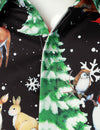 Men's Vintage Santa Claus Snowman Christmas Long Sleeve Shirt