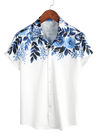 Bundle Of 2 | Men's Floral Print Art Short Sleeve Beach Cool Holiday Button Up Shirts