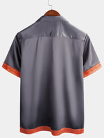 Men's Embroidered Casual Summer Beach Cool Button Up Short Sleeve Summer Shirt