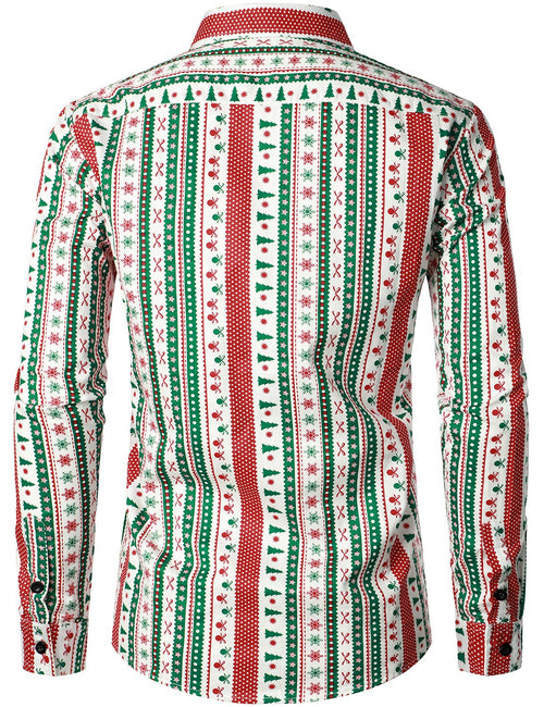 Chemise de Noël en coton à manches longues pour homme