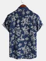 Bundle Of 2 | Men's Tropical Floral Plant Leaf Cotton Aloha Resort Beach Shirts