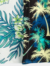 Men's Tropical Pineapple Coconut Tree Print Holiday Short Sleeve Shirt