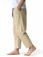 Bundle Of 2 | Men's Cotton Loose Casual Lightweight Elastic Waist Pants