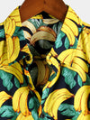 Men's Tropical Banana Print Hawaiian Short Sleeve Shirt