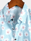 Bundle Of 3 | Men's Floral Plant Leaf Cotton Short Sleeve Aloha Resort Beach Shirts