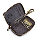 Men's Genuine Leather Wallet Keychain Wallet Coin Purse