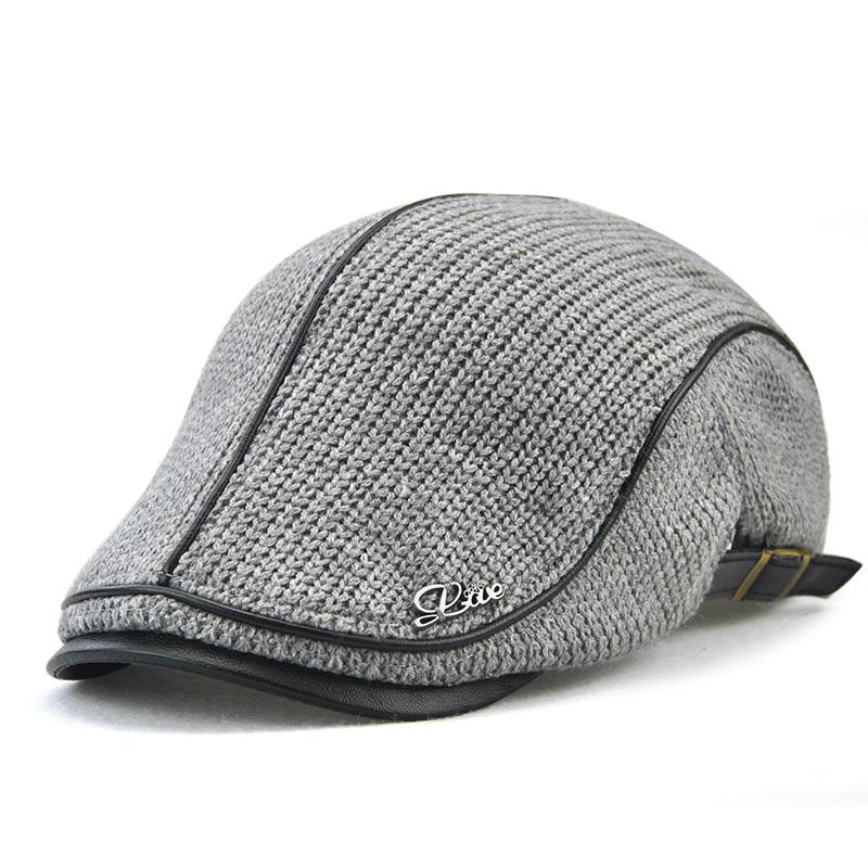 Men's Casual Knitted Warm Adjustable Cap
