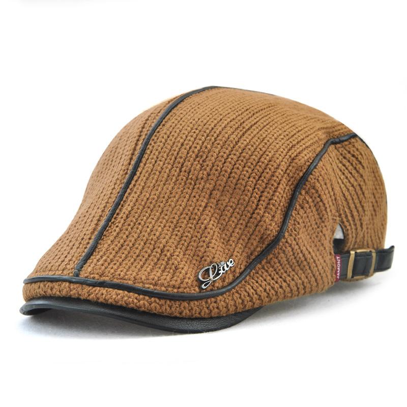 Men's Casual Knitted Warm Adjustable Cap