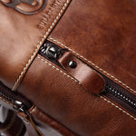 Men's Multi-pocket Shoulder Bag Casual Genuine Leather Vintage Chest Bag