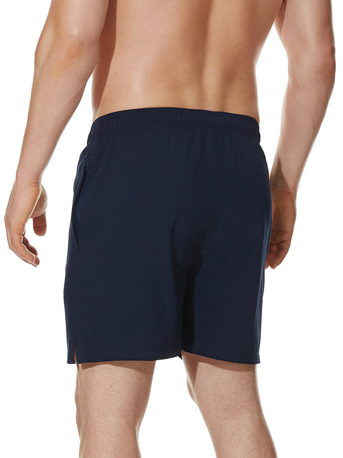 Men's Summer Casual Solid Color Beach Shorts Swimming Trunks