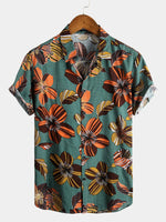 Bundle Of 4 | Men's Floral Print Short Sleeve Hawaiian Shirt